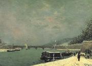 Paul Gauguin, The Seine at the Pont d'lena,Snowy Weathe (mk07)